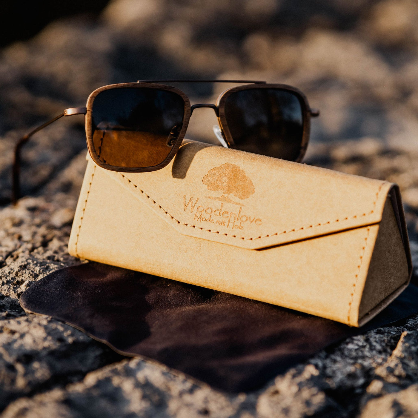 Sonnenbrille "HolzWrap" Walnuss - Woodenlove