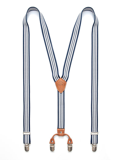 Blau gestreifte Hosenträger von Woodenlove